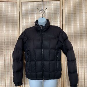 Marmot Down Puffer Jacket Womens S/P Black Full Zip Insulated Coat Pockets